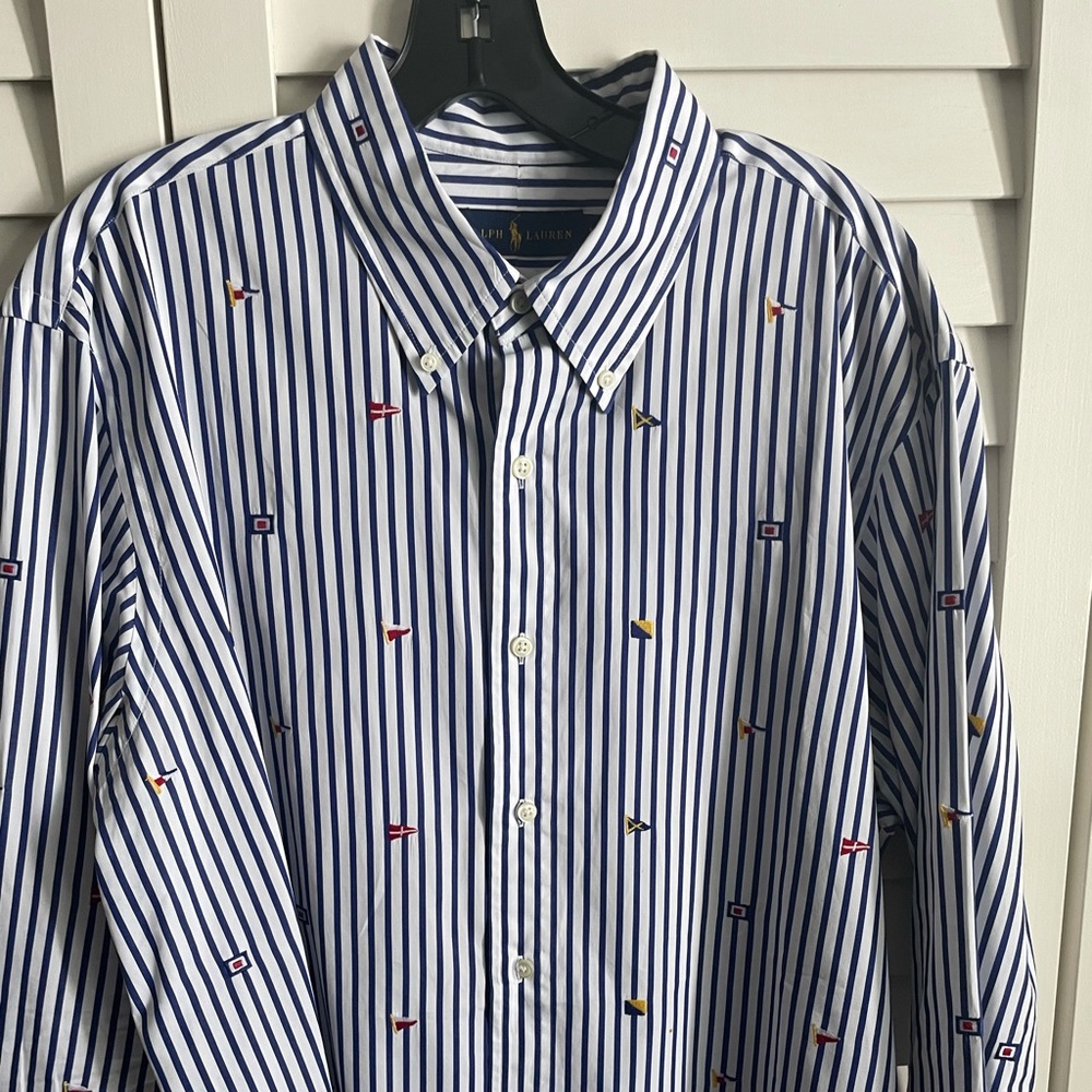 Poplin Stripe nautical theme shirt